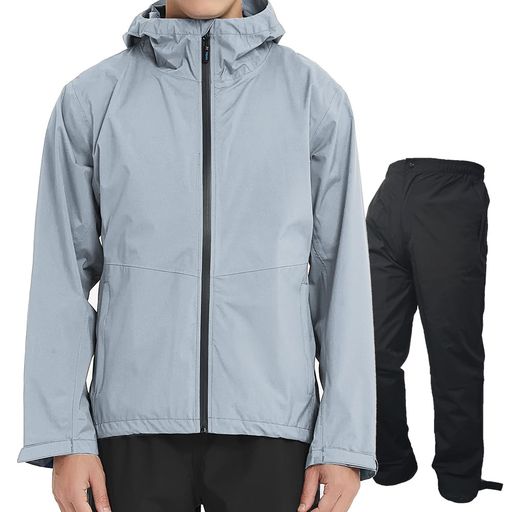 アウトドアスポーツレインウェア【上下セット|透湿・防水・防風・軽量】レインスーツレインコートアウ..