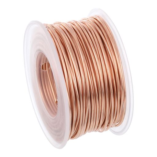 PATIKILソリッド裸銅線15ゲージ純銅線1.3mmソフトビーズワイヤー金属植物茎ネクタイ宝石クラフト用20M