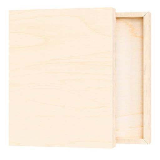 HANSILKフレームポスターフレームキャンバスボードアクリルフレー木製キャンバス画材油絵絵画用木製パネルミニキャンバス長方形セット張りキャンバスシナベニヤパネル画板F0(18x14cm)-1枚