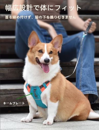 小型犬専用ハーネス、ペット用一体型リード収納式1.3m自動伸縮、引っ張り防止、軽量・丈夫通気性