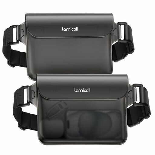 【2個セット】防水ポーチ海プールLAMICALL:IPX8小物入れスマホ防水ケース収納ぼうすいぽーちバッグすまほアイフォン携帯けいたい肩かけ調整可能斜め掛け大容量三重チャック海水浴釣りカ…