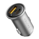VOLTMEシガーソケットusb-cPD20W+QC18W2ポート急速充電カーチャージャ2台同時急速充電車充電器12V/24V入力に対応PD3.0QC3.0PPS対応超小型軽量iPhone/iPad/Android各種対応