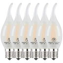 ZOHADTAK LED エジソン電球 シャンデリア電球 60W形相当 720LM E17 6W 復古電球 磨りガラスの材質 調光器非対応 2700K 電球色 ...