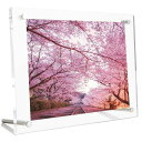 アクリルフォトフレーム写真立てA4サイズ写真フレーム装飾用フレーム両面透明縦横兼用写真飾りスタンドタイプ賞状認定書切り絵標本雑誌クリスマスプレゼント(透明)(A...