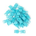 Prooooocesプラスチックバックル10mmサイドリリースターコイズ30個入り
