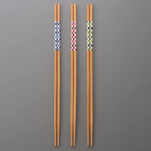 ひらの伊(Hiranoi) お箸 菜箸 箸 調理 キッチン用品 かわいい 華色市松33cm菜箸(3...