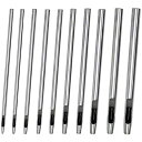 ESJNNK穴あけポンチレザーパンチ10サイズセットハトメ抜きベルトパンチ丸形スチール製皮ポンチ0.5mm/0.8mm/1mm/1.2mm/1.5mm/2mm/...