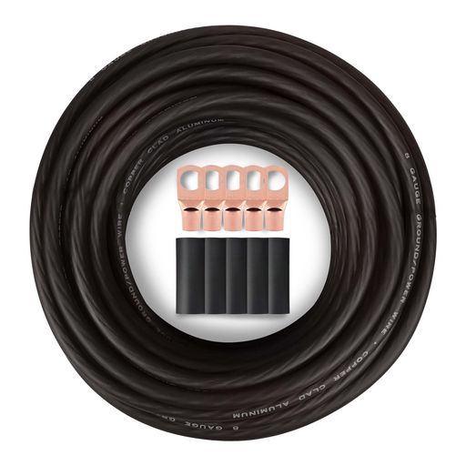 Postta電源アースケーブルシリコンワイヤー8ゲージ銅パックアルミニウムCCA電源線アース線トローリング..