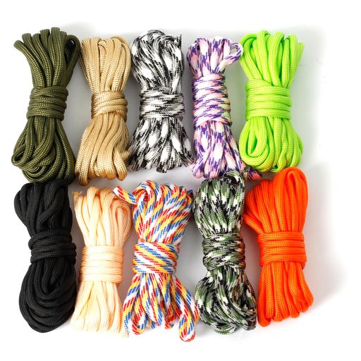 パラコードストラップ10色長さ3m4mmDIYパラコードブレスレットバックルガイロープキャンプアウトドア用..