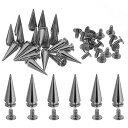 PATIKIL 20MM 衣類用スタッズ 20セット スタッズ レザーリベット メタルスクリュースタッズ 衣類 レザークラフト ファブリック 靴 パンクバッグ ...