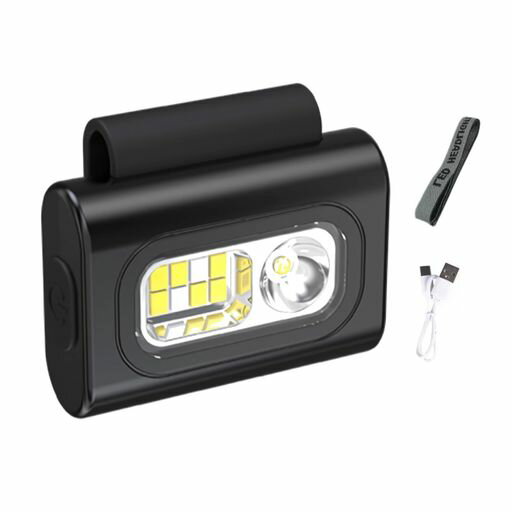 ランニングライト充電式ランニングライトLEDクリップライト散歩ライト4種類のライト夜間の事故防止(ブ..