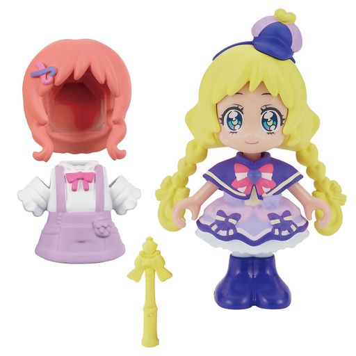 『わんだふるぷりきゅあ!』より、お洋服と髪の毛を簡単チェンジできるプリコーデシリーズにキュアフレンディが登場! 付属小物のフレンドリータクトは手に持たせて遊ぶことができます。 電池:電池・不要 対象年齢:3才~ (c)ABC-A・東映アニメーション