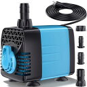NFESOLAR水中ポンプ吐出量1500L/H最大揚程1.5Mミニポンプ給水・排水ポンプ潜水インストール水族館給水水槽水循環静音設計説明書付き(15W-1.6M)