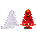 DERYARCLEシリコンモールドクリスマス飾りツリー形かわいいテーブル置物雰囲気手芸品アクセサリー3D立体装飾用おしゃれジュエリーエポキシ樹脂レジン液半透明D...