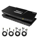 TESmartKVMスイッチ2入力2出力デュアルモニターKVMHDMI2ポート切替器2台パソコン2ディスプレイ切り替え器2PC2画面KVMスイッチャー4K@60...