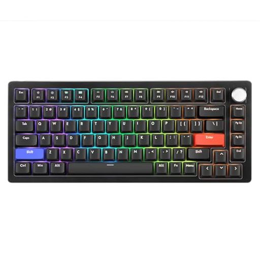 DRUNKDEERA75ラピッドトリガーキーボードメカニカルTKL磁気スイッチRGB有線USBコンパクトゲーミング用82キーノブ付きゴースト防止こぼれ防止ブラック DRUNKDEERA75ラピッドトリガーキーボードメカニカルTKL磁気スイッチRGB有線USBコンパクトゲーミング用82キーノブ付きゴースト防止こぼれ防止ブラック