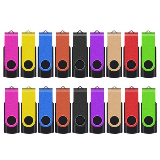 TEWENE1GBUSBメモリ20個セットフラッシュドライブUSBフラッシュドライブフラッシュメモリーUSB2.0ストラップ付360度回転式まとめ買い10..