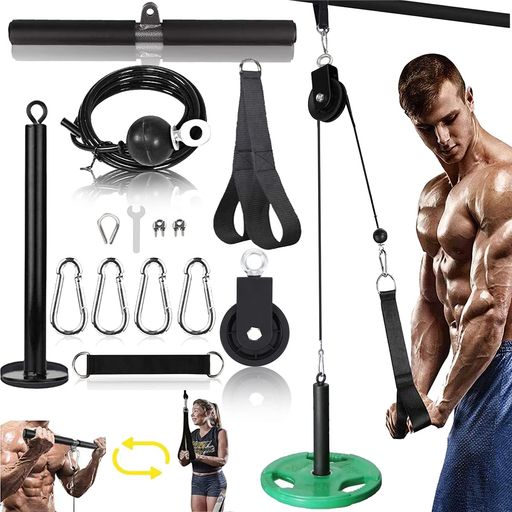 プーリーケーブルマシンLATラットプルダウンケーブルトレーニング機器プロフェッショナル筋肉強化フィットネス器具メンズレディース前腕リストスローラートレーナーフィ...