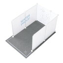 MEEXPAWS特大猫トイレボックス囲い&スプラッシュガード68.6x50.8cm|猫ガード&ペットガード柵|大型猫用トイレマット&猫トイレ収納|お手入れ簡単子猫用・シニア対応(ホワイト)