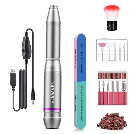 【ネイリスト推薦】NAILGIRLS電動ネイルマシン11個のビットネイルマシン電動ネイルケアキットネイルケアジェルネイルケアオフネイルドリルマシン研磨爪磨き甘皮処理角質除去正逆回転低…