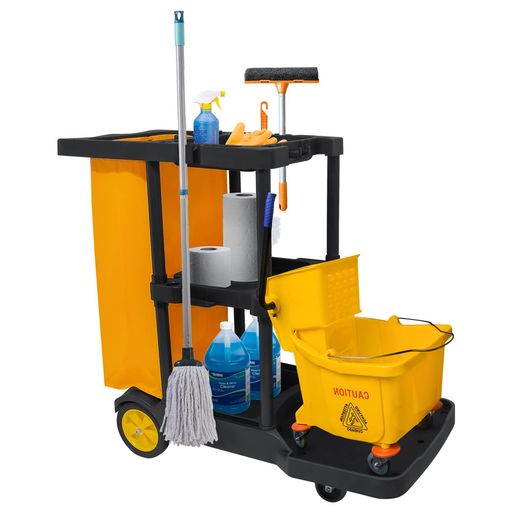 Nisorpa多機能メンテナンスカート122x52x79cm清掃用品ツールカート清掃台車耐荷重230kgごみ収集ワゴンガーデンガレージ学校病院工場ホテル(3.0)