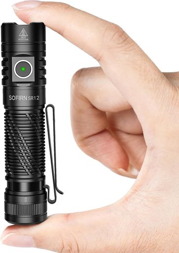 SofirnSR12懐中電灯小型強力フラッシュライトUSBC充電式1300フィート長投スポットライト小型軽量ハンデ..