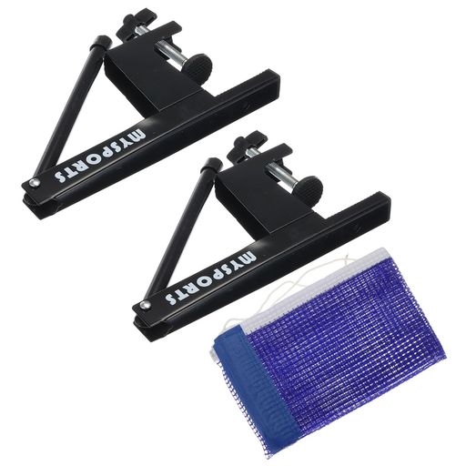 PATIKIL6フィート折りたたみ式卓球ネットとポストセットトレーニング競技用ポータブルピンポンメッシュネット調節可能なポスト(最大2.75”)黒ブルー