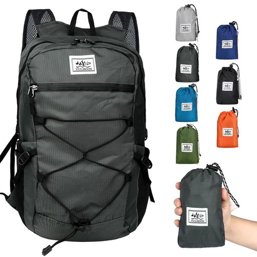 [Vulmoon]折り畳みアウトドア折りたたみリュック15L防水軽量163g旅行収納袋付き男女兼用(4)