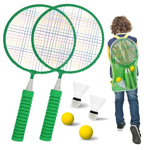 roseddy バドミントンラケット 子供 軽量 バドミントンセット 子供用 親子 アウトドア スポーツ 初心者 ジュニア レジャー グリーン