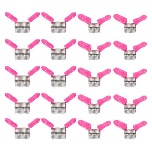 PATIKIL宝石メイキング用ビーズストッパー、20個10mm/9mmスプリングビーズクランプ、ハンドル付き、宝石ブレスレットメイキング用、ピンク