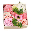 MAIBED造花ソープフラワーギフト人気ボックス入り石鹸香り枯れない花フラワーアレンジメントおしゃれバレンタインデーホワイトデー誕生日母の日プレゼント(カーネー...