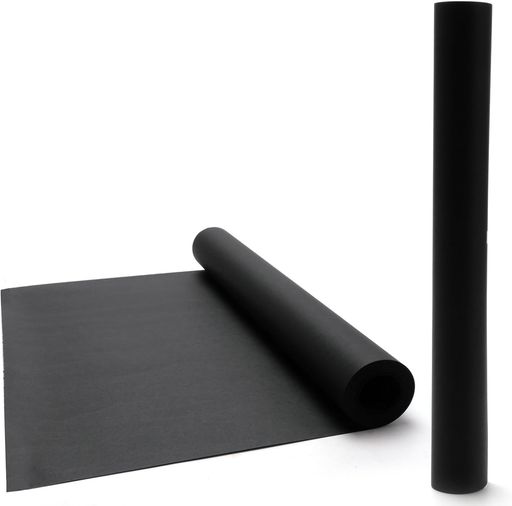 クラフト包装紙ロール大判黒380mmx10m80GSM(ラッピングペーパー/ラッピングシート/包み紙)ギフトラッピ..