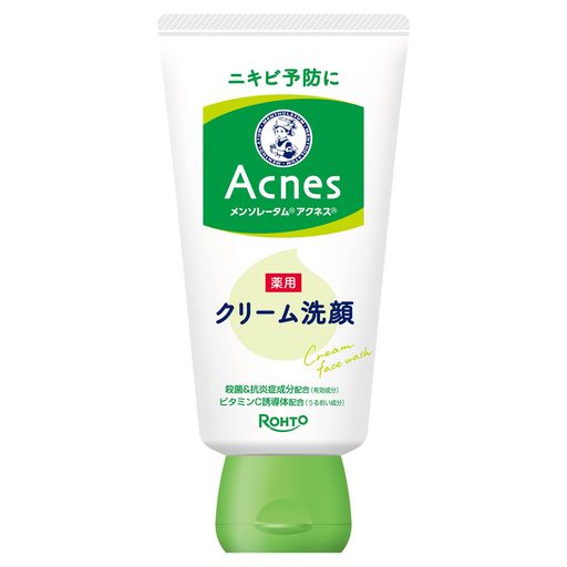 ニキビ予防 ニキビのもとになる皮脂や汚れをさっぱり洗い上げます。クリームタイプの洗顔料