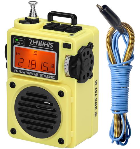 楽天さくら組　楽天市場店ZHIWHISスピーカーBluetooth超小型短波ラジオMicroSDカード対応FM/AM/短波/ワイドFMDSP高感度タイマー/目覚まし時計/USB-C充電式/技適取得済/レトロ/10時間連続再生BCLラジオアウトドアキャンプ