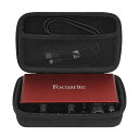 Musiinサウンドカードキャリングケース、FocusriteScarlett2i2第3世代第3世代オーディオインターフェイスカバーに対応、内側はベルベット(ブラック)(2)