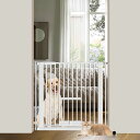 Seogvaペットゲート3.5cm柵間隔ペットドア付き高さ78cmペットゲート犬猫ゲートブラックホワイト猫用ゲート過密フレーム付き猫ゲート犬すり抜け防止フェンスつっぱり扉付き赤ちゃんベビー…