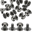 PATIKIL 10X11X11MM レザー用リベット 12個入り メタルボタン スクリューキット 丸頭リベットスクリューボタンDIYレザーハードウェアトリムク...