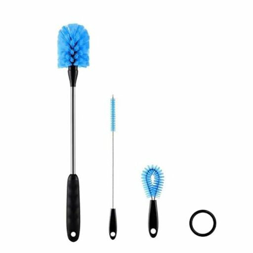 Facjoleco3パックボトルスクラビングブラシクリーニングセット、ガラス製品、コーヒーカップ、細いカッ..