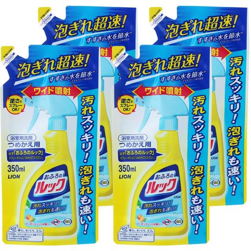 ルック 【まとめ買い】おふろの おふろ用洗剤 詰め替え 350mlx4個セット