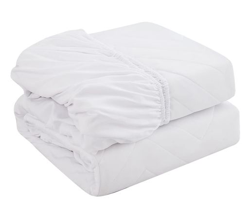 パッド一体型ボックスシーツセミシングル80x200x30cm薄型敷きパッドオールシーズン快適ベッドパッド防ダニ抗菌防臭吸汗速乾全周ゴム付き洗えるホテル仕様ホワイト