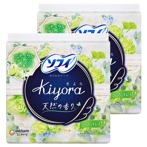 ソフィ Sofy 【まとめ買い】 Kiyora ナチュラルグリーンの香り 72コ入x2個パック ...