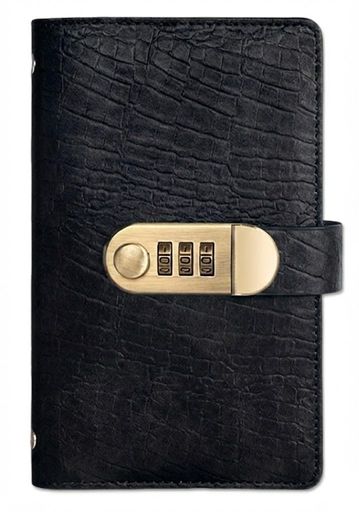 Interior Design - 貯金箱お札100枚収納可能貯金手帳ダイヤルロック付き貯金箱おもしろおしゃれ家計管理封筒貯金本型お札ケースコンパクト(ブラック)