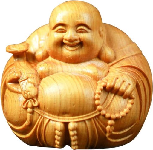乐天商城 - WOWTAC布袋様七福神ツゲ布袋様ミニ手彫り縁起物置物仏像木彫り七福神置物金運お守り運気上昇