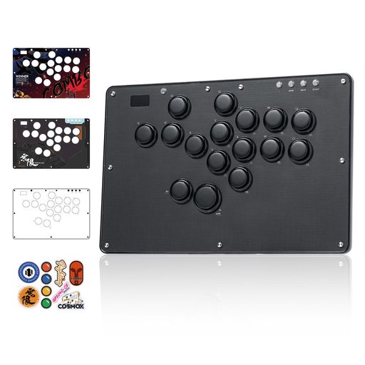 Haute42U16レバーレスアケコン連射機能&RGBLED搭載ホットスワップ対応でボタン交換自由コンパクト設計極薄の厚さで持ち運び便利膝置き可能格闘ゲームに最適PC/Switch/PS4/PS3対応日本語説明書…