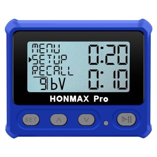 HONMAX8100プロ仕様インターバルタイマーストップウォッチバックライトUSB-C充電クロック(青)