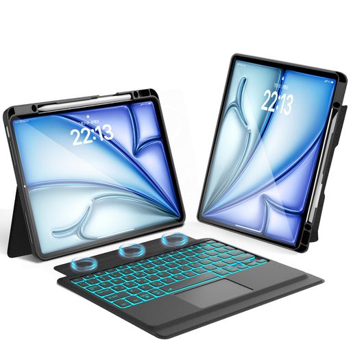 【2025年新登場】ipadair13インチケースキーボード(M32025M22024)横/縦置きタッチパッド付きipadpro12.9キーボード第3/4/5/6世代対応iPadPro12.9インチケース分離式