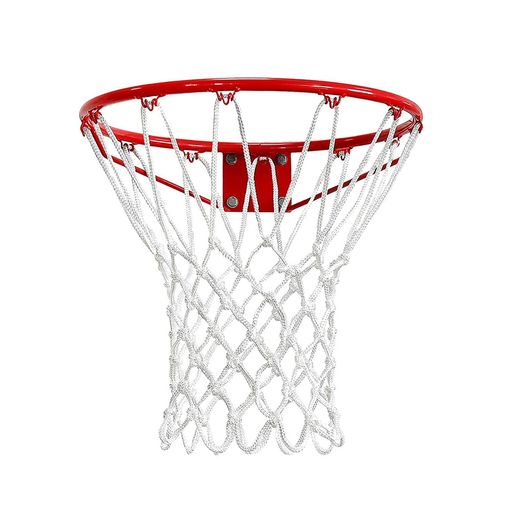 ALLVDバスケットゴールネット7mm幅12ループカラフルファミリースポーツおしゃれバスケットリングバスケットネット標準バスケットボール用屋外屋内適用レジャーファミリースポーツ(白の)(4.0)