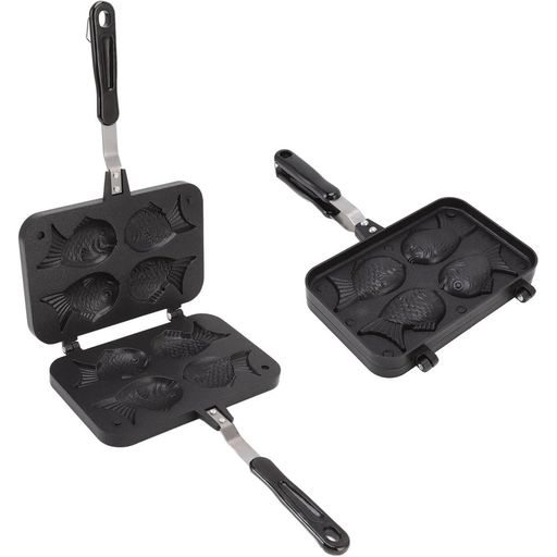 たい焼き器たい焼きメーカーたい焼器アルミニウム合金非粘着コーティング耐熱性ハンドル固定ブラケット付ワッフル焼き型鯛焼き型たい焼きパンアウトドア