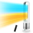 【2025新登場&冷暖兼用&DC電気節約】タワーファン羽なし扇風機冷暖両用リビング扇風機サーキュレーターDCモーター静音運転8段送風&3段温風大風量100°左右首振り9時間切タイマー省エネ節…