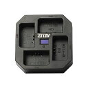 ZITAY4チャンネルUSBC高速充電ステーションSonyNP-FZ100バッテリー用SonyA9A7IIIA7RIIIカメラ用LCDディスプレイ付き